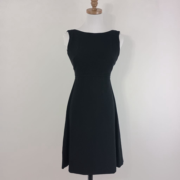 Vintage 50s Stanton JR Petite Women's Black Mini Dress Union Made size 7 Formal - Picture 3 of 13